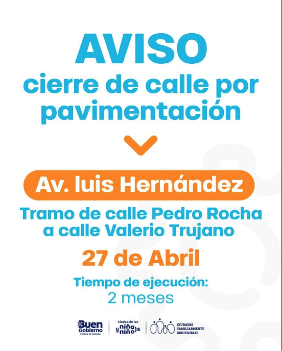 Anuncian rehabilitación de la avenida Luis Hernández