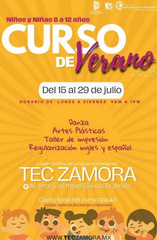 Presenta el CELE del Tecnológico de Zamora su primer Curso de Verano con actividades artísticas y aprendizaje de idiomas