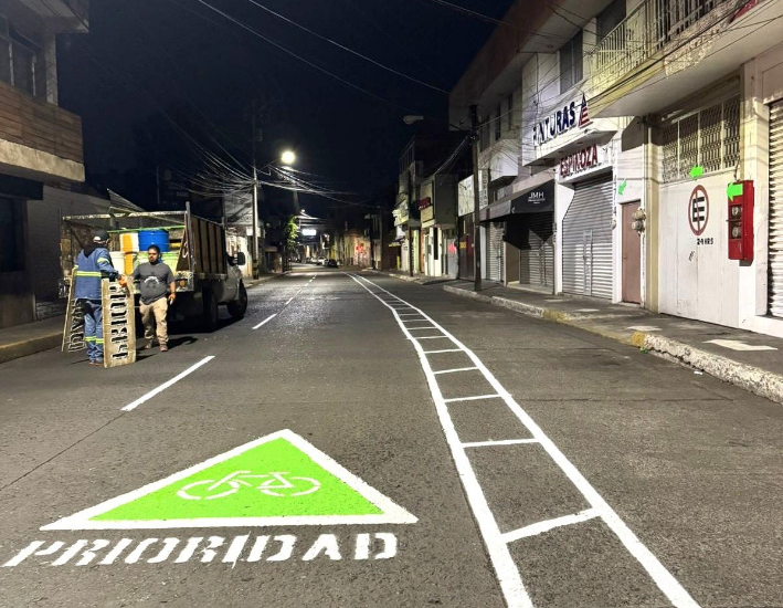 Zamora avanza hacia una movilidad más segura con carriles de preferencia ciclista en avenida Pino Suárez