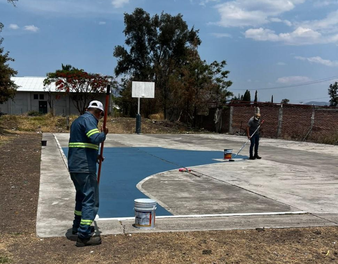 Rehabilitaron cancha deportiva en El Cerrito de Catipuato